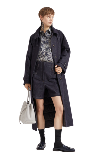 Brunello Cucinelli Women's Silk Fern Print Pongee Shirt with Monili - Image 4