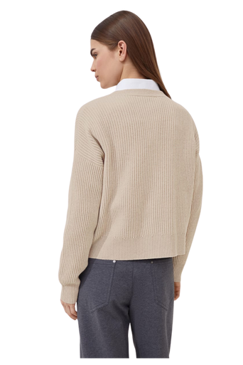 Brunello Cucinelli Women's Virgin Wool, Cashmere and Silk English Rib Cardigan with Metal Buttons - Image 3