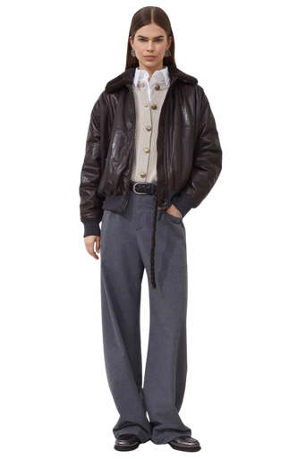 Brunello Cucinelli Women's Virgin Wool, Cashmere and Silk English Rib Cardigan with Metal Buttons - Image 5