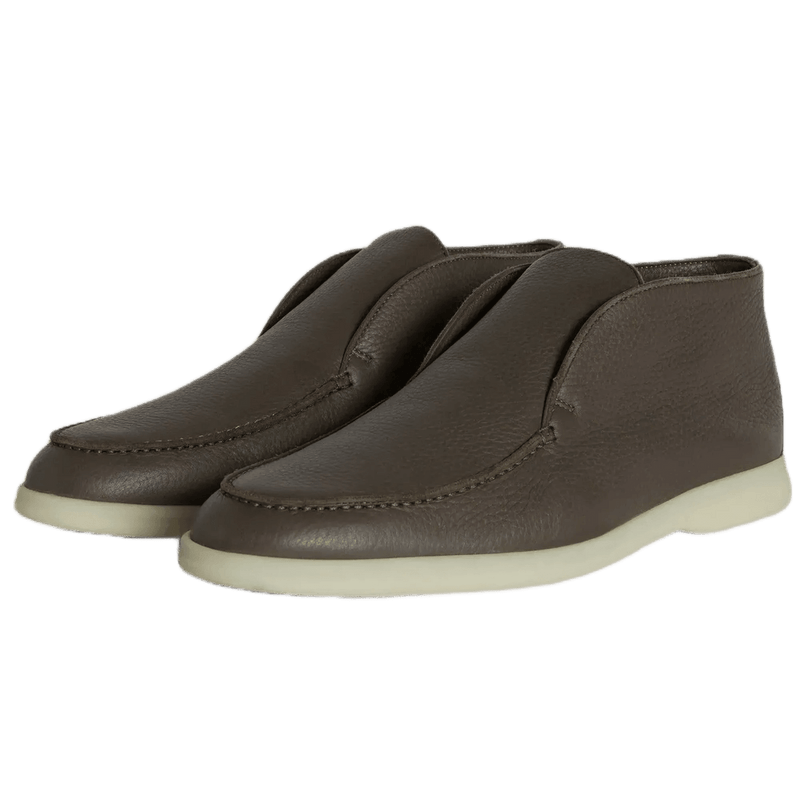 Loro Piana Men's Open Walk Ankle Boot (Deerskin with Castorino Fur)