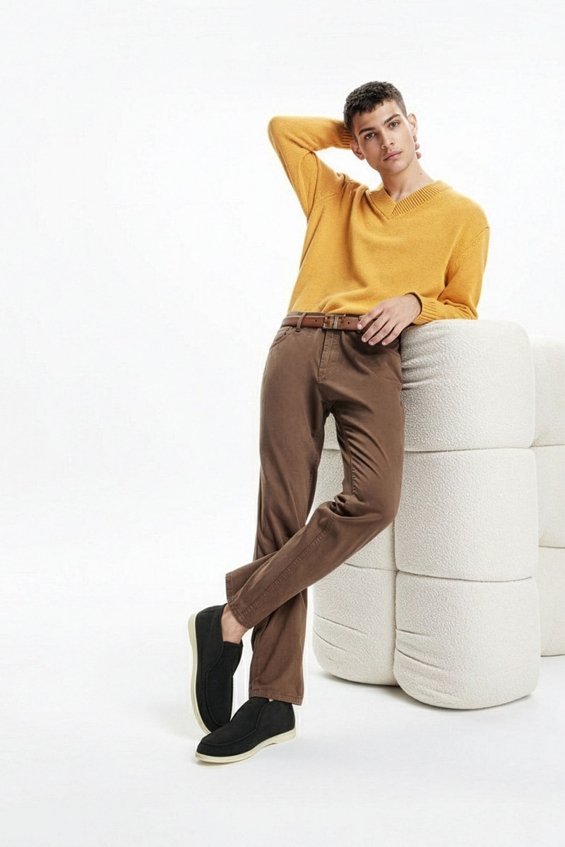 Loro Piana Men's Open Walk Chukka Boots (Suede with Beaver Fur) - Image 7