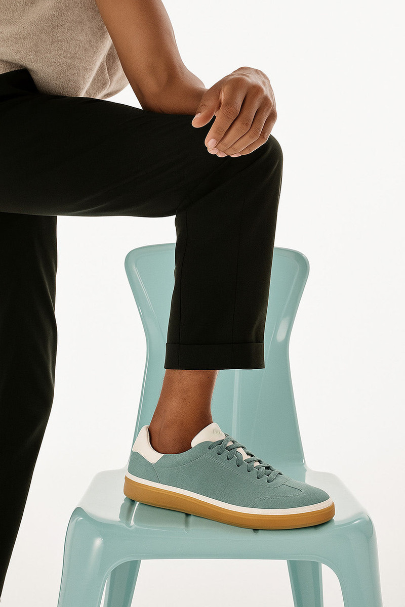 Loro Piana Men’s Tennis Walk Sneakers (Suede Calf Split) - Image 5