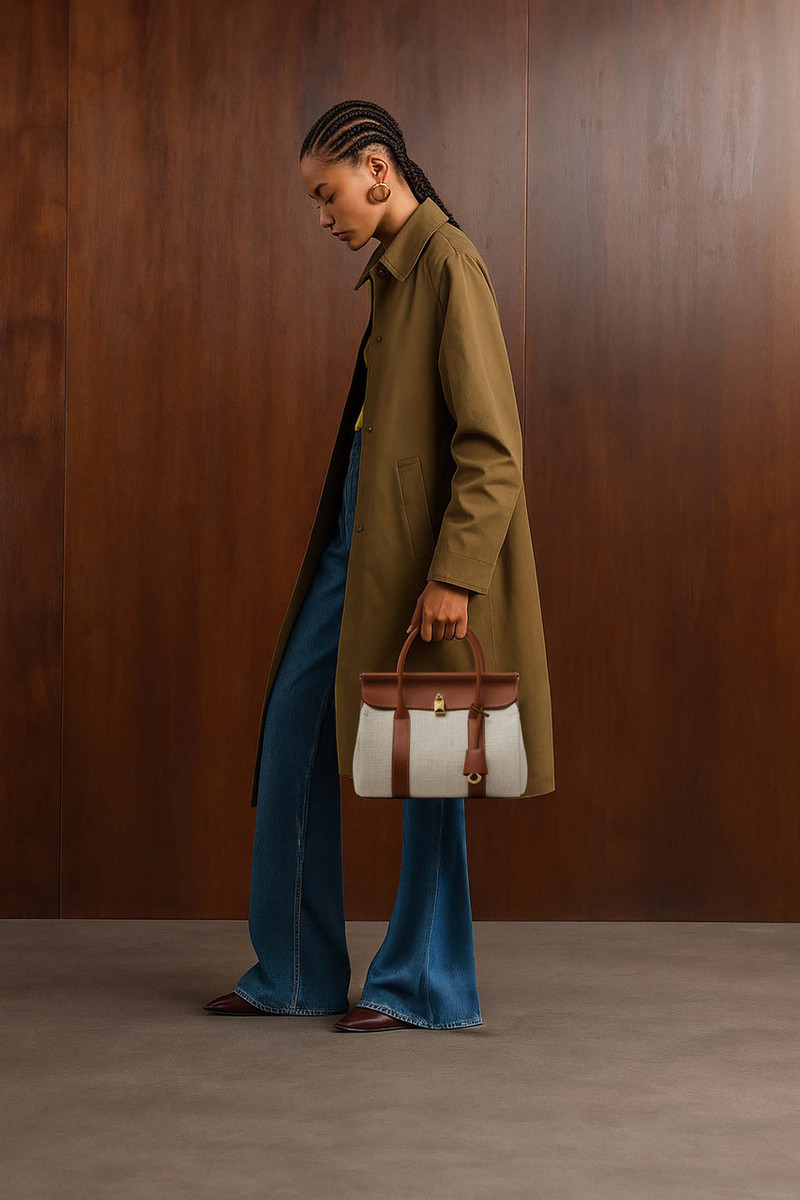 Loro Piana Women's Loom bag L25 (Cotton, Calfskin) - Image 7