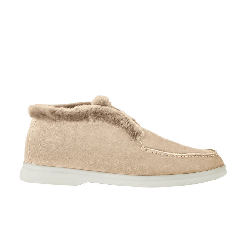 Loro Piana Women's Open Walk Ankle Boot (Suede with Beaver Fur) - Image 3