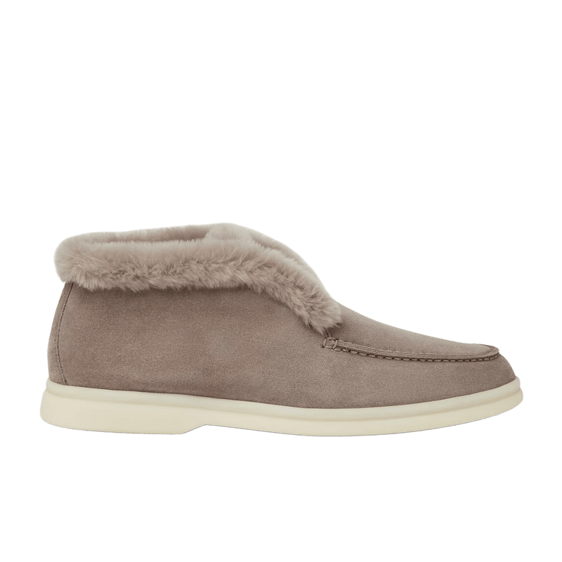 Loro Piana Women's Open Walk Ankle Boot (Suede with Beaver Fur) - Image 9