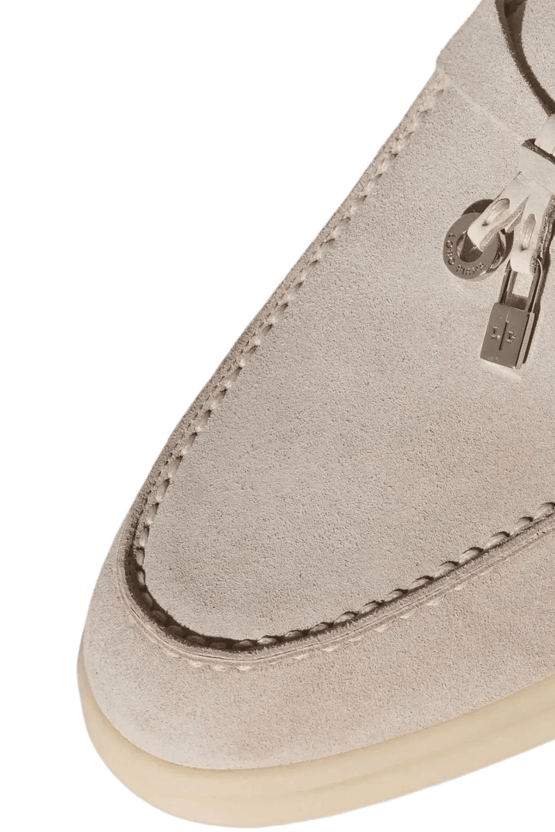 Loro Piana Women's Summer Charms Walk Loafers (Suede with Beaver Fur) - Image 8