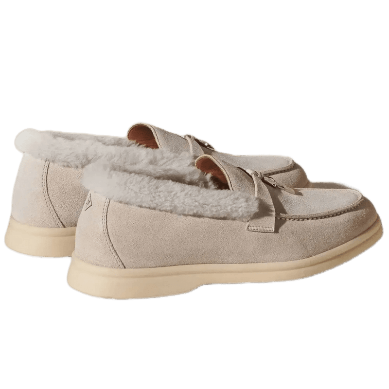Loro Piana Women's Summer Charms Walk Loafers (Suede with Beaver Fur) - Image 10