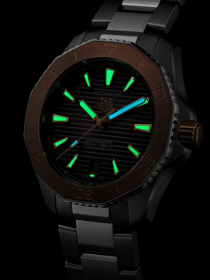 TAG Heuer Aquaracer Professional 200 Date 40mm 18k Rose Gold Black Dial Men's Watch - Image 8