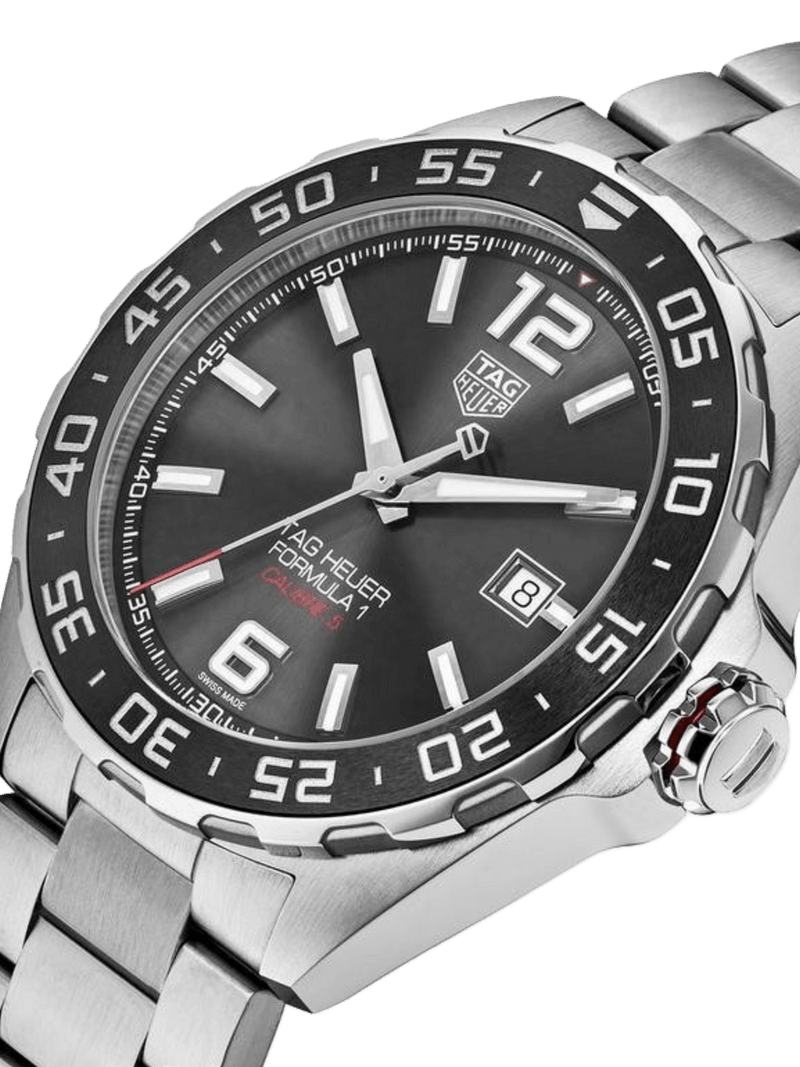 TAG Heuer Formula 1 Calibre 5 Automatic Men's Grey Steel Chronograph 43mm Watch - Image 3