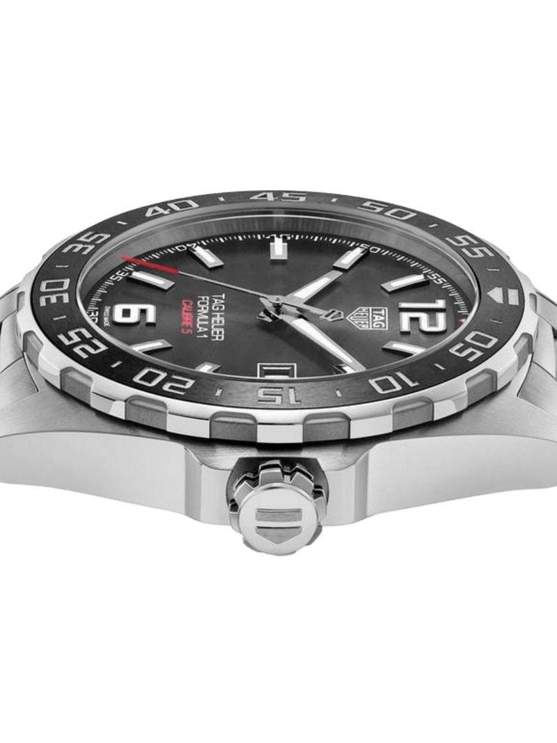 TAG Heuer Formula 1 Calibre 5 Automatic Men's Grey Steel Chronograph 43mm Watch - Image 4
