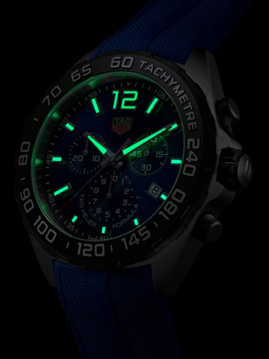 TAG Heuer Formula 1 Chronograph Quartz Blue & Rubber 43mm Men's Watch - Image 6