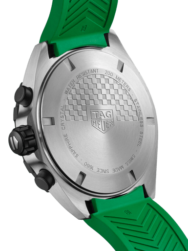 TAG Heuer Formula 1 Chronograph Quartz Green Dial & Rubber 43mm Men's Watch - Image 4