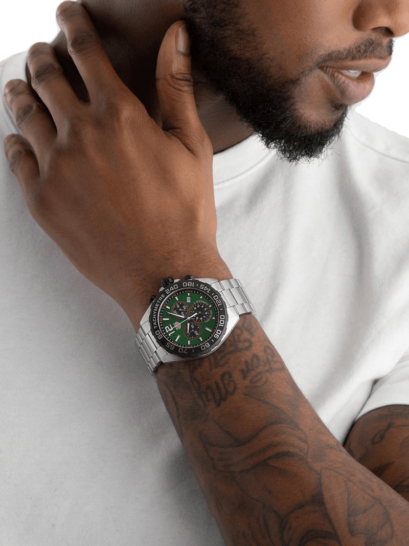 TAG Heuer Formula 1 Chronograph Quartz Green Dial 43mm Men's Watch