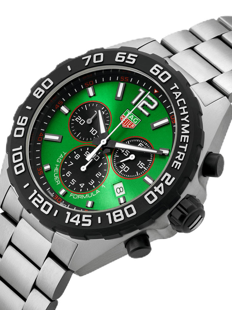 TAG Heuer Formula 1 Chronograph Quartz Green Dial 43mm Men's Watch - Image 3