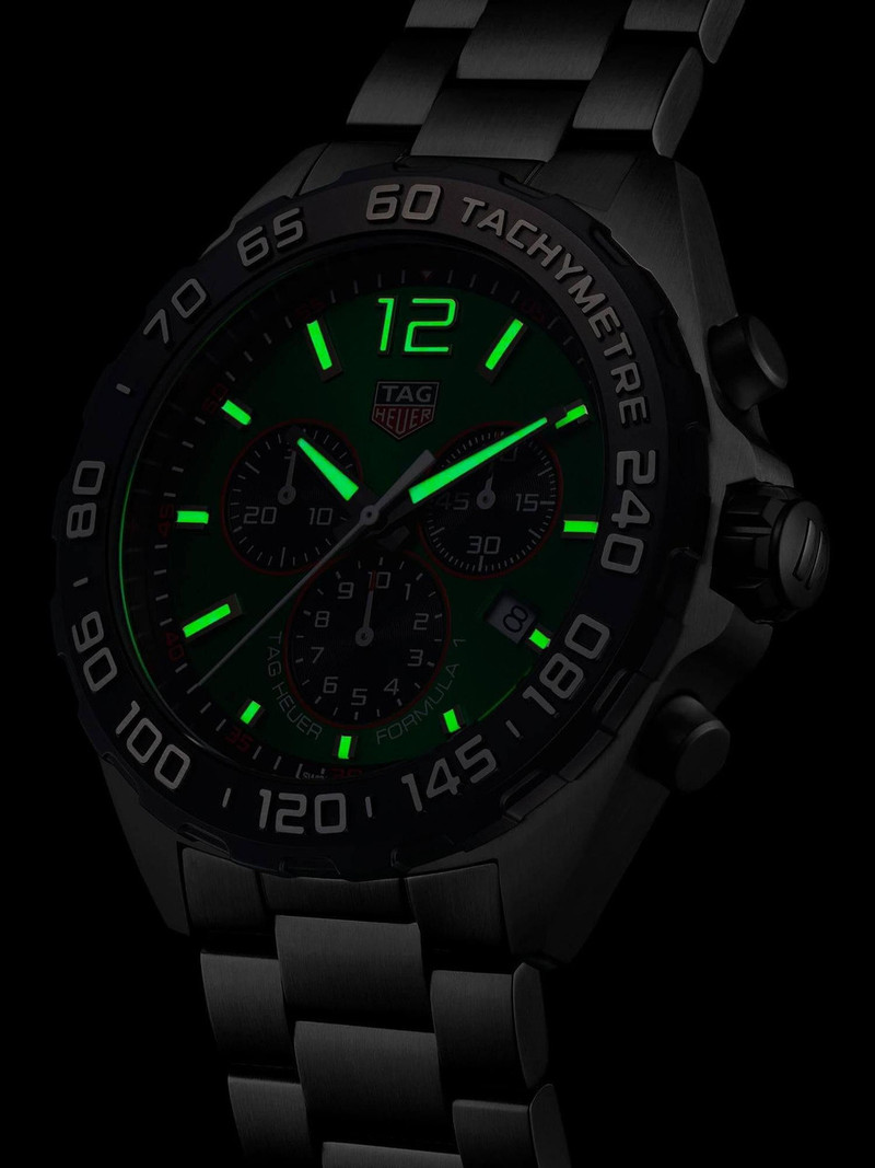 TAG Heuer Formula 1 Chronograph Quartz Green Dial 43mm Men's Watch - Image 6