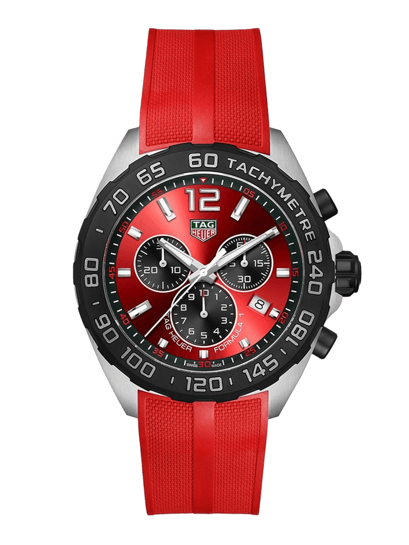 TAG Heuer Formula 1 Chronograph Quartz Red & Rubber 43mm Men's Watch