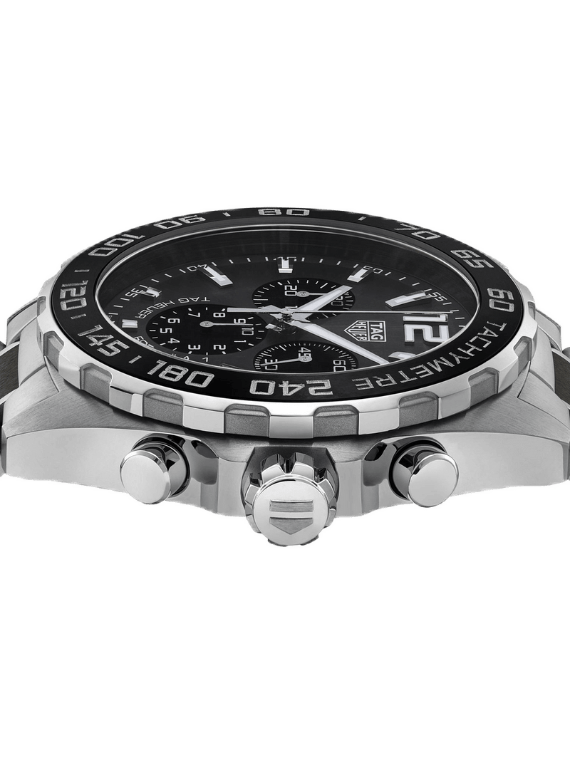 TAG Heuer Formula 1 Chronograph Quartz Steel & Black Ceramic Band 43mm Men's Watch - Image 4