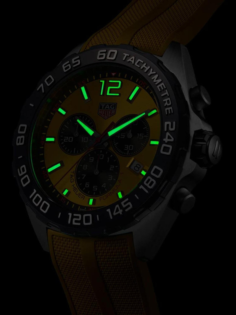 TAG Heuer Formula 1 Chronograph Quartz Yellow & Rubber 43mm Men's Watch - Image 6