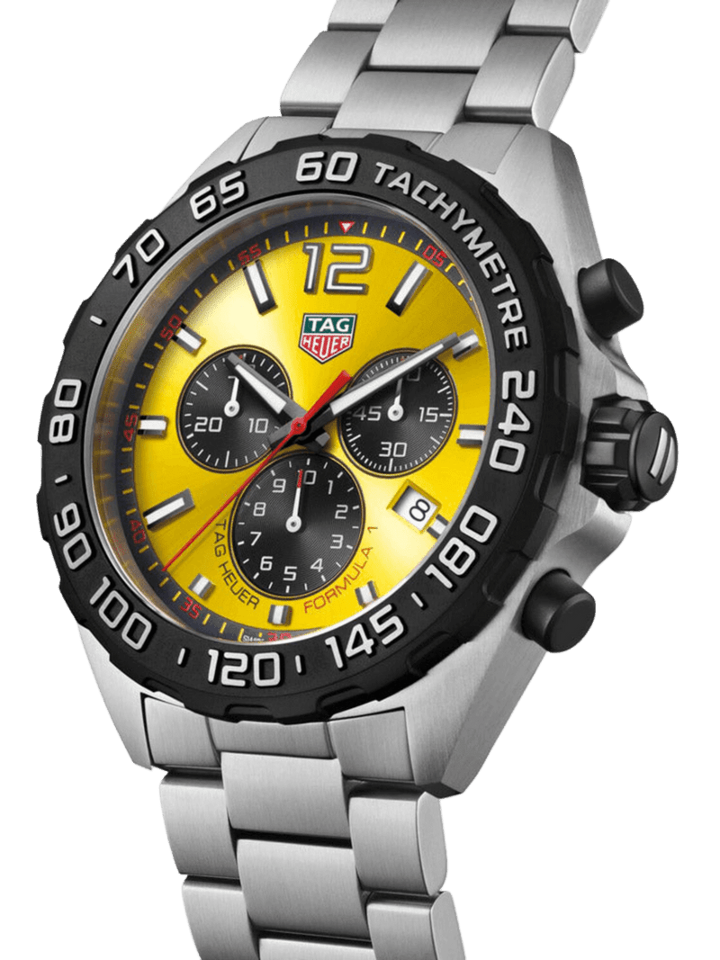 TAG Heuer Formula 1 Chronograph Quartz Yellow Dial 43mm Men's Watch - Image 3