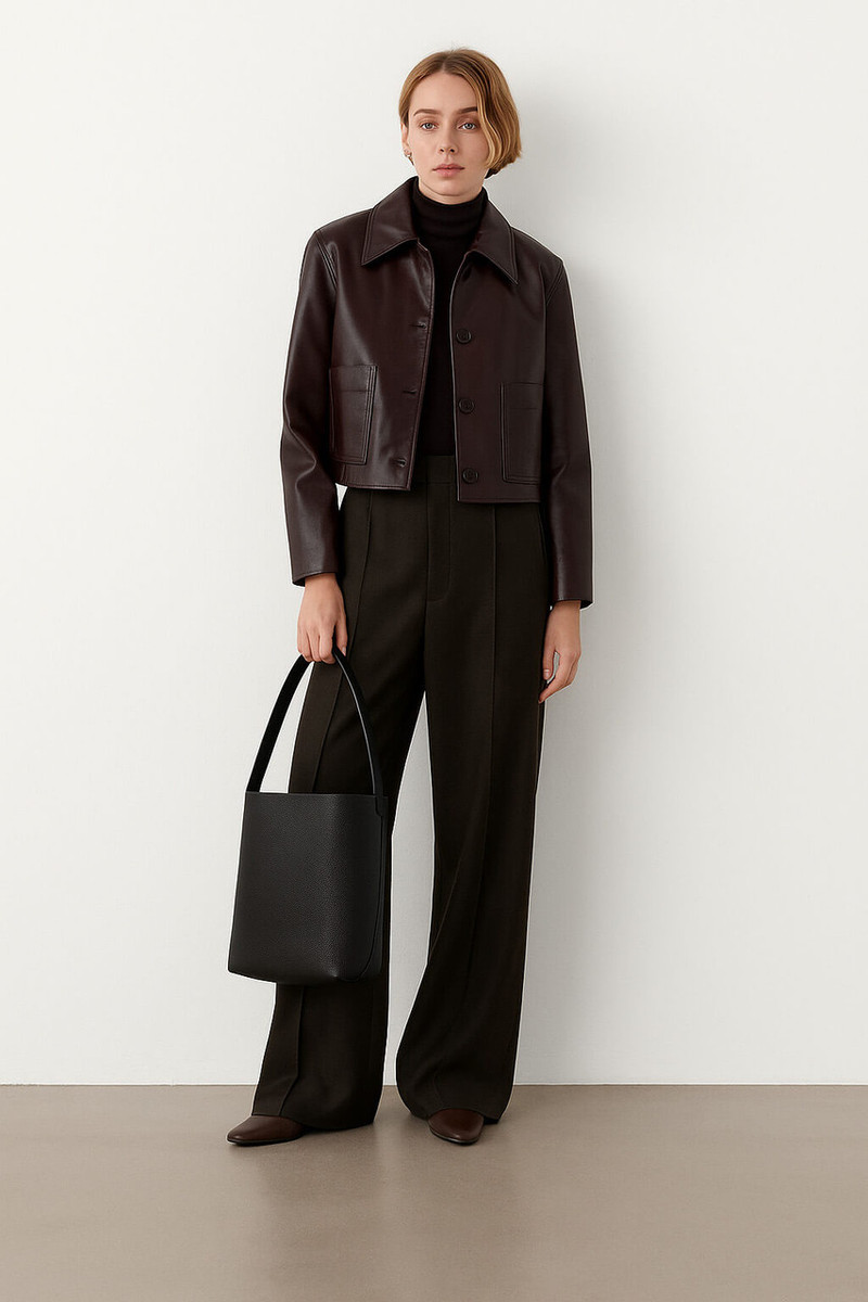 The Row Medium N/S Park Tote Bag in Leather - Image 3