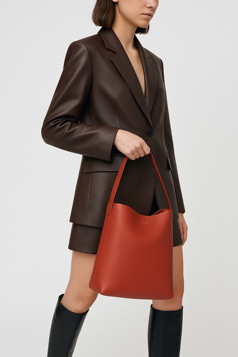 The Row Medium N/S Park Tote in Leather - Image 3