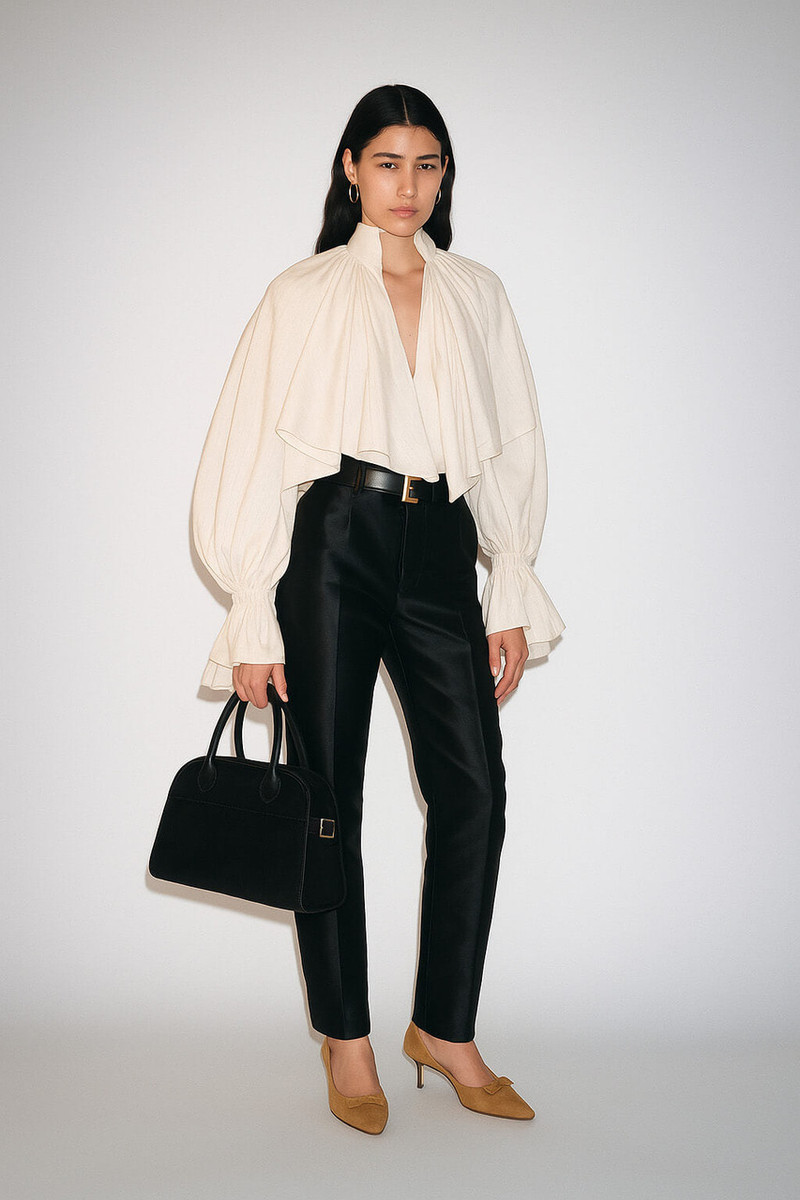 The Row Soft Margaux 10 Bag in Suede - Image 3