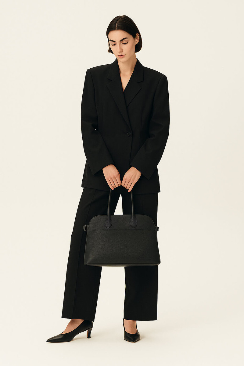 The Row Soft Margaux 12 Bag in Leather - Image 3