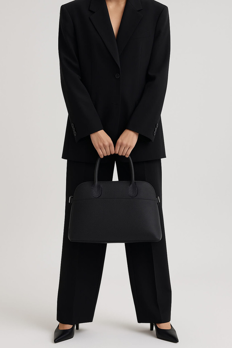 The Row Soft Margaux 12 Bag in Leather - Image 7