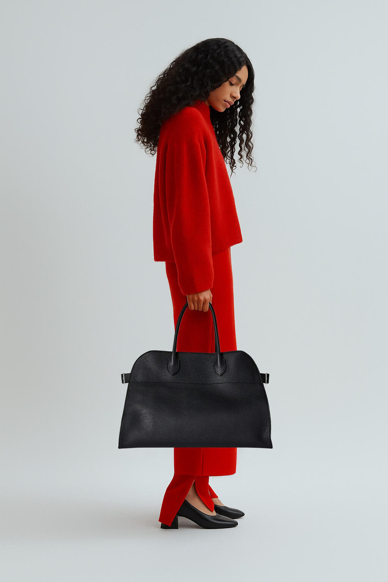 The Row Soft Margaux 15 Bag in Leather - Image 3