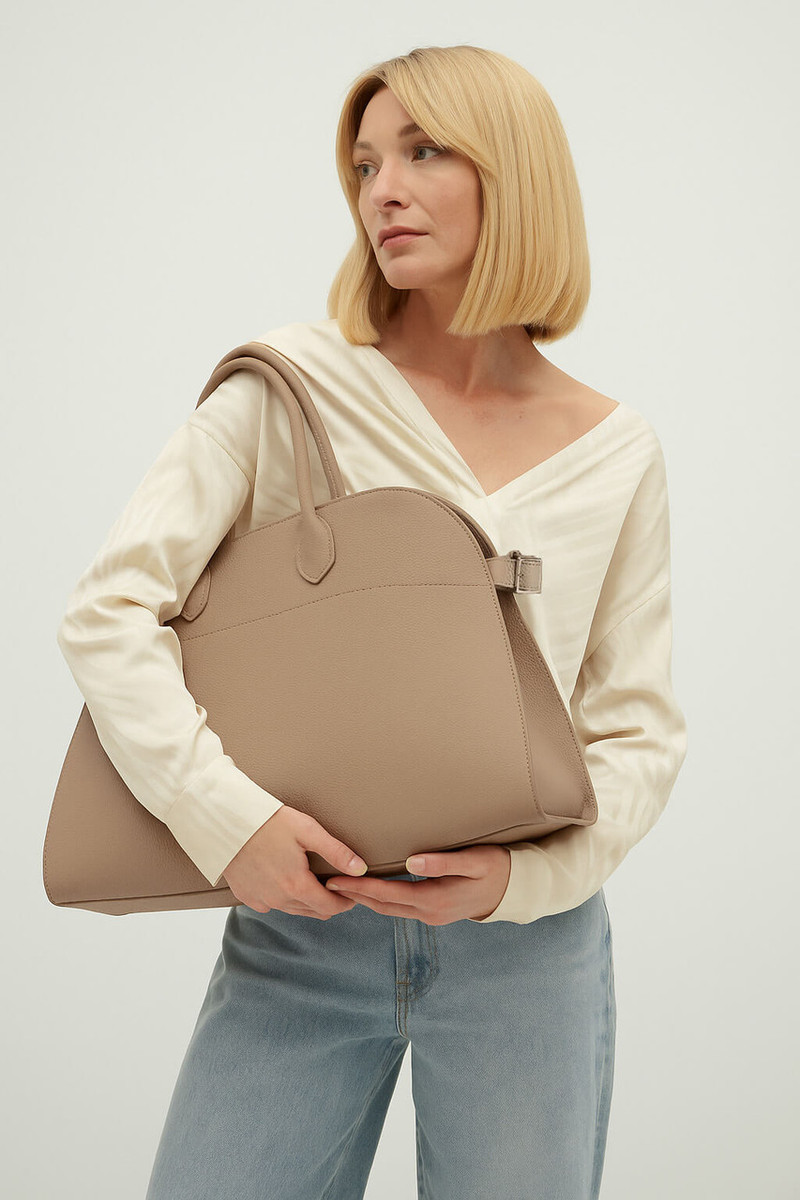 The Row Soft Margaux 15 Bag in Leather - Image 8