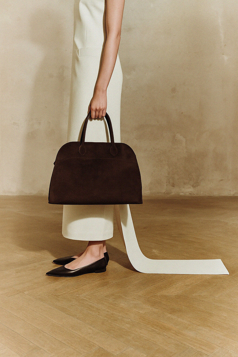 The Row Soft Margaux 15 Bag in Suede - Image 7