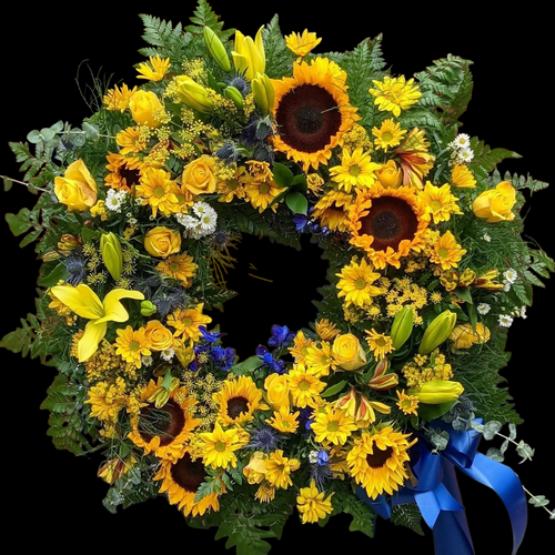 The Bloom Closet's Sunflower Sunshine Wreath