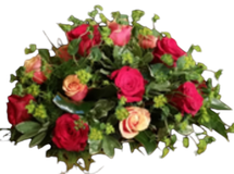 The Bloom Closet's assorted color roses centerpiece