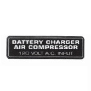 Kussmaul 'Battery Charger, Air Compressor' Nameplate Kussmaul 'Battery Charger, Air Compressor' Nameplate