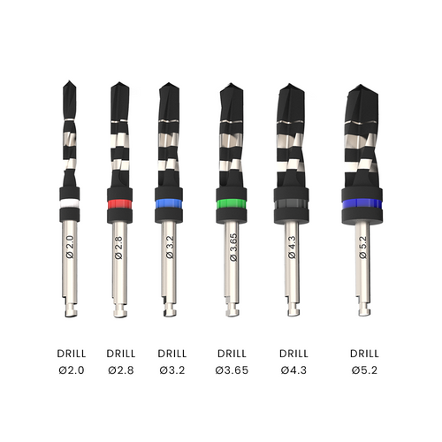 DLC Coating Drills  | Diamond Like Carbon | Set of 6 Drills + Mark Drill