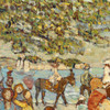 Maurice Prendergast,Beach Scene with Donkeys,art prints,Vintage art,canvas wall art,famous art prints,V4620