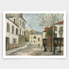 Maurice Utrillo,Street in Montmartre,art prints,Vintage art,canvas wall art,famous art prints,V4628