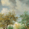 Meindert Hobbema,Wooded Landscape with Figures,art prints,Vintage art,canvas wall art,famous art prints,V4649