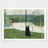 Mikhail Nesterov,sacred Lake,Lakeside walking landscape,art prints,Vintage art,canvas wall art,famous art prints,V4653