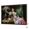 Ladislaw von Czachorski,Lady with Flowers,Elegant Female Art,Elegant Lady,large wall art,framed wall art,canvas wall art,large canvas,M4539