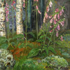 Nikolai Astrup,Foxgloves,cow in the woods,art prints,Vintage art,canvas wall art,famous art prints,V4671