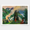 Nikolai Astrup,Preparations for the Midsummer Eve Bonfire,art prints,Vintage art,canvas wall art,famous art prints,V4674