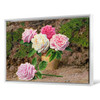John Sherrin,Roses In An Earthenware Vase By A Mossy,large wall art,framed wall art,canvas wall art,large canvas,M4439