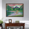 John La Farge,The Entrance to the Tautira River,Tahiti.Fisherman Spearing a Fish,large wall art,framed wall art,canvas wall art,large,M4423