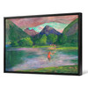 John La Farge,The Entrance to the Tautira River,Tahiti.Fisherman Spearing a Fish,large wall art,framed wall art,canvas wall art,large,M4423