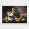 Severin Roesen,Still Life of Flowers,Fruit with a River Landscape in the Afstand,art prints,Vintage art,canvas wall,famous art prints,q1397