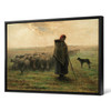 Jean-Francois Millet,Shepherdess and Her Flock, 1865,large wall art,framed wall art,canvas wall art,large canvas,M4339