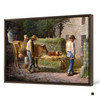 Jean-Francois Millet,Peasants Bringing Home a Calf Born in the Fields,large wall art,framed wall art,canvas wall art,large canvas,M4338