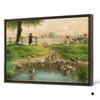 Jean-Francois Millet,Peasant Children at Goose Pond,large wall art,framed wall art,canvas wall art,large canvas,M4337