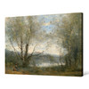 Jean-Baptiste Camille Corot,A Pond Seen through the Trees,large wall art,framed wall art,canvas wall art,large canvas,M4330
